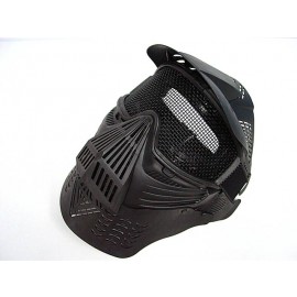 Full Face Airsoft Goggle Mesh Mask w/Neck Protect BK