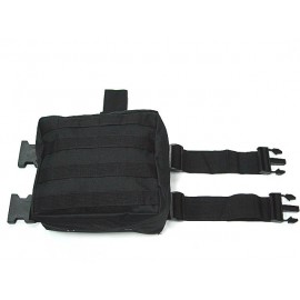 Molle Drop Leg Panel Utility Waist Pouch Bag Black