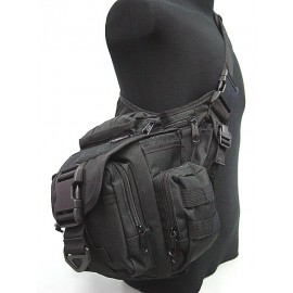 Tactical Utility Shoulder Pack Carrier Bag Black