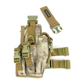 Univeral Drop Leg Large Pistol Frame Holster A-TACS Camo