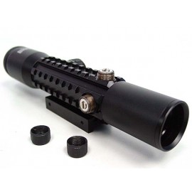 4x28 Red/Green Illuminated Mil-Dot Tri-rail Rifle Scope