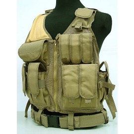 Airsoft Tactical Hunting Combat Vest Coyote Brown