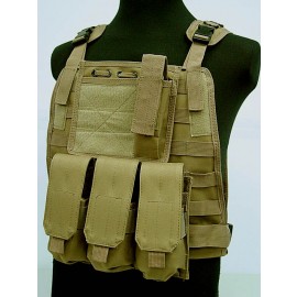 US Marine Assault Molle Plate Carrier Vest Coyote Brown