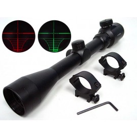 3-9x40 40mm Red/Green Illuminated Range Reticle Rifle Scope