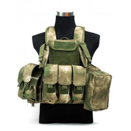 Molle Combat Strike Plate Carrier CIRAS Vest A-TACS FG Camo