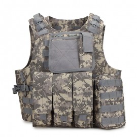 USMC Molle Combat Assault Plate Carrier Vest Digital ACU Camo