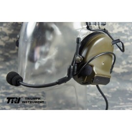 TRI COMTAC III Single Com Noise Reduction Headset (OD) For TRI / Mil-Spec PTT