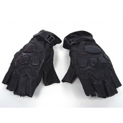 SWAT Army Half Finger Airsoft Paintball Leather Gloves