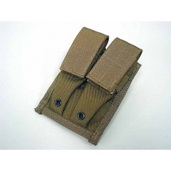 Flyye 1000D Molle Double 9mm Pistol Magazine Pouch Coyote Brown
