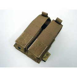 Flyye 1000D Molle Double .45 Pistol Magazine Pouch Coyote Brown