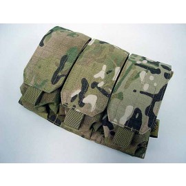 Flyye 500D Molle Triple M4/M16 Magazine Pouch Multicam