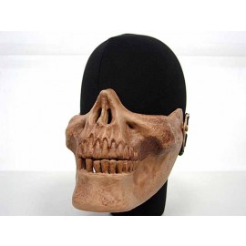 Airsoft Skull Skeleton Half Face Protector Mask Brown