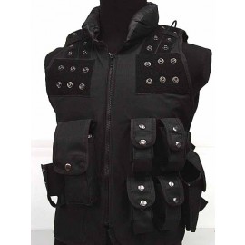 Airsoft Wargame Combat Tactical Assault Vest Black #B