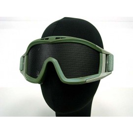 Airsoft No Fog Metal Mesh DL Style Goggle OD