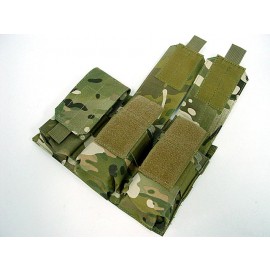 Airsoft Molle Triple Magazine Pouch Multi Camo