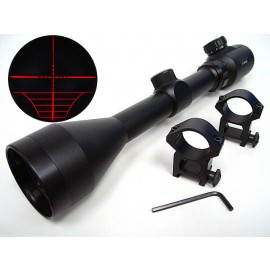 3-9x50 50mm Red Illuminated Range Reticle Rifle Scope