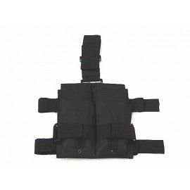 Double Magazine Drop Leg Pouch Black