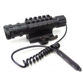 Tactical QD Lever RAS Tri-Rail Green Laser Sight Pointer LG08